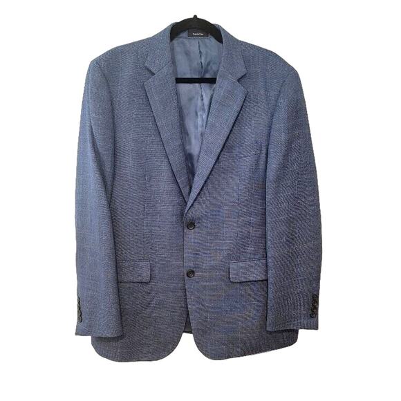 Joseph & Feiss Men's Wool Sportcoat Sz 42R Plaid Blue Two Button - Picture 5 of 12